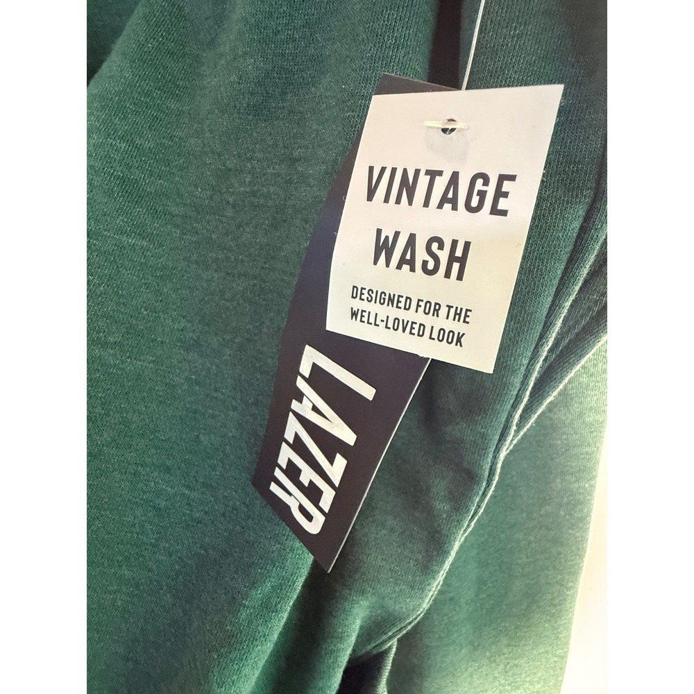 Lazer Mens Relaxed Fit Button Front Burnt Fleece‎ Shirt Jacket Deep Emerald XL - Picture 10 of 11